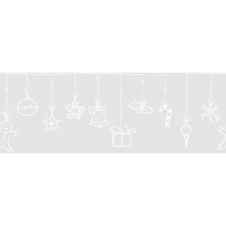 d-c-fix Fensterfolie Winter Garland 20 cm x 1,5 m statisch haftend | wiederverwendbar - Weihnachten Fensterdeko innen Weihnachtsdeko Fenster-Sticker Fensterfolie Winter-Deko Girlande