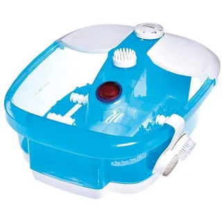 Promed FB-100 Fußsprudelbad, Fußbad mit Sprudel- und Vibrationsmassage, Rotlichtfeld, Warmhaltefunktion inkl. 3 Pediküreaufsätze, Fußpflege/Fuss Spa, geeignet bis Schuhgröße 46