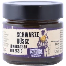 Schwarze Nüsse in Maracuja NON ESSIG 160g von Genuss-Bauernhof Distelberger