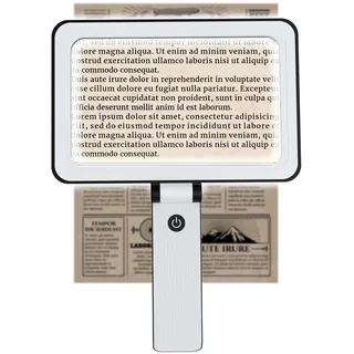 Bonna Klappbar Leselupe,Ausgestattet mit Einer integrierten Lampe und Einer großen, ganzseitigen Lupe, eignet es Sich für ältere Menschen und Sehbehinderte zum Lesen von Kleingedrucktem.