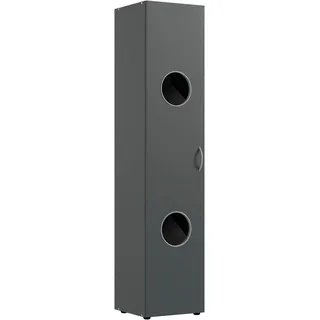 Wäscheschrank WIMEX "Multiraumkonzept Wäscheeinwurf Bestseller", grau (grafit), B:40cm H:185cm T:40cm, Holzwerkstoff, Schränke, Wäscheschrank, Schranksystem