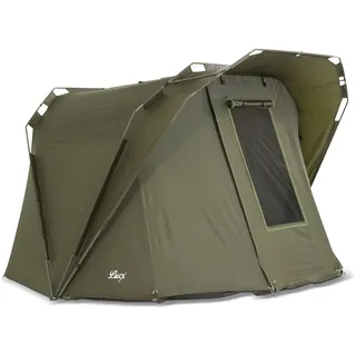 Lucx Coon Bivvy Angelzelt für 1-2 Mann - kompaktes Karpfenzelt mit extra Kopffreiheit, herausnehmbarer Bodenplane & 10.000 mm Wassersäule