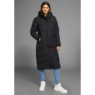 Steppmantel POLARINO, Damen, Gr. 50, schwarz, Obermaterial: 100% Polyester. Futter: 100% Polyester. Futter Rückenteil: 100% Polyester. Wattierung: 100% Polyester, oversize extralang, Rippbündchen, Mäntel Steppmantel, aus wasserdichtem & windabweisenden Obermaterial, oversize Form
