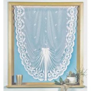 WECKBRODT »Flensburg« Kräuselband 1, Stk. tlg. Jacquard, Schwalbenschwanz, floral, Bordüre, gebogt, Gardine, Store,