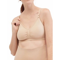 Motherhood Maternity Damen Still durchschnittlicher Brust, nahtlos, mit Clip BH mit voller Abdeckung, Nude, Medium