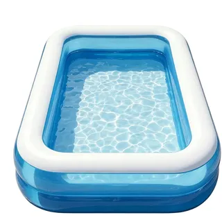 Groß Aufblasbare Schwimmbecken Für Kinder Erwachsene 260 X 170 X 50 cm | Aufblasbarer Pool Rechteckig, PVC Swimmingpool Family Schwimmbecken Für Balkon Gärten Sommer, Kinder Freizeitpool