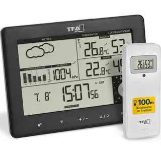 TFA Funk-Wetterstation Elements Schwarz 35.1158.01