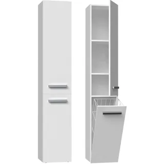 Topeshop Badezimmerschrank NEL IV weiß mit Korb