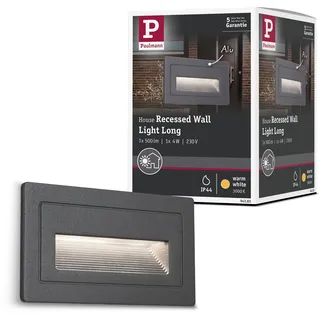 Paulmann Außenwandleuchte Aluminium 103x58mm inkl. 1x4 Watt Schwarz