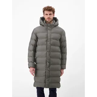 Wintermantel LERROS "Herren Stepp-Parka mit abnehmbarer Kapuze", Herren, Gr. L, basalt grau, 100% Polyester, Mäntel Wintermantel