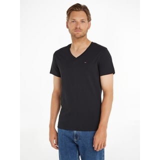 Tommy Jeans T-Shirt »TJM ORIGINAL JERSEY V NECK TEE«, mit V-Ausschnitt und dezenter Logo-Flag TOMMY JEANS 078 tommy black