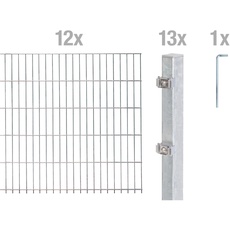 Bild Doppelstabmattenzaun Set 1 x 24 m feuerverzinkt