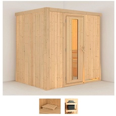 Bild Sauna »Finja«, (Set), ohne Ofen beige