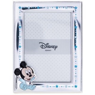 VALENTI & CO. Disney Baby - Mickey - Bilderrahmen in Silber für Kinder, Geschenkidee für Taufe, Geburt oder Geburtstag (9x13 cm)