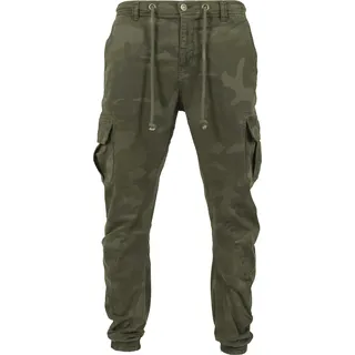 URBAN CLASSICS Cargo Joggers Green Camouflage 30
