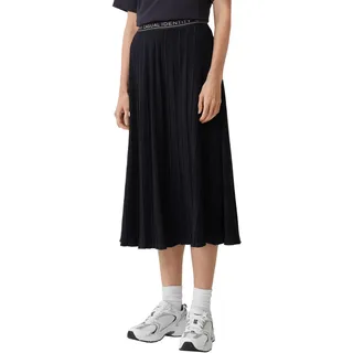 Midi Rock mit Plisséfalten