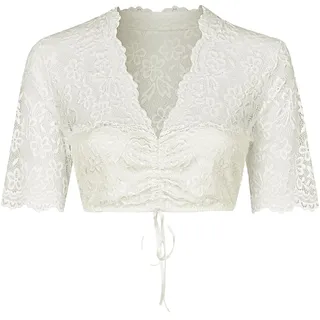Dirndlbluse NINA VON C. "Dirndlbluse halbarm Melina", Damen, Gr. 46, beige (champagner), Obermaterial: 95% Modal CMD. 5% Elasthan EL., Blusen Dirndlbluse