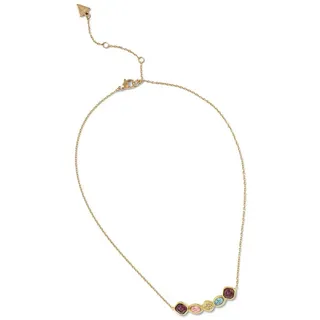 GUESS Damen-Kette Multi Crystals Edelstahl/Gold