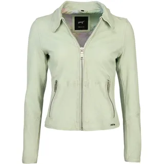 Lederjacke MAZE "Lederjacke 420-20-05", Damen, Gr. S, grün (mint), Obermaterial: 100% Lammnappaleder LANA. Futter: 100% Polyester PES., Jacken Lederjacke