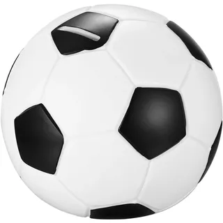 Spardose Fußball Sparschwein, Spardose Fussball Piggy Bank, Spardosen schwarz weiß, Erwachsene Fussball Geschenke Jungen, als Dekoration, 14x14x15cm