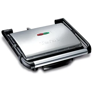 Tefal Inicio Grill GC241D, Schwarz, Silber, Edelstahl, Rechteckig, Feuerrost, 0,9 m, 2000 W - Schwarz, Silber