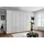 Drehtürenschrank Monaco 295,3 x 236 x 58 cm Grau/Weiß