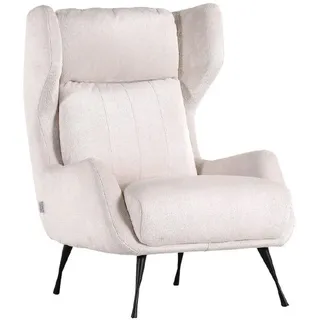 Ambia Home Ohrensessel , Weiß , Textil , Uni , 75x111x83 cm , Stoffauswahl , Wohnzimmer, Sessel, Ohrensessel