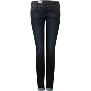Street One Damen Slim Jeans QR 371001 Jane, Blau (Dark Blue Rinsed Optic 10660), Blau (Dark Blue Rinsed Optic 10660),W26/L30