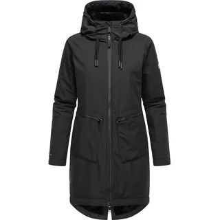 Kurzmantel RAGWEAR "Kurzmantel Holstic", Damen, Gr. M, schwarz, Obermaterial: 100% Polyester PES.  Obermaterial: Futter: 100% Polyester PES. 100% Polyester PES., Mäntel Kurzmantel