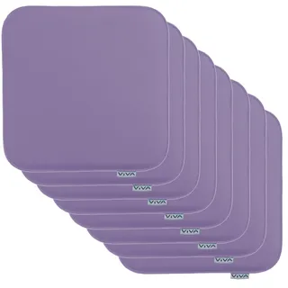 Brandsseller 8er Set Sitzkissen aus Filz 35x35x2 cm – Robuste Stuhlauflagen für innen und außen, eckiges Sitzpolster, strapazierfähiges Kissen für Stühle - Lila