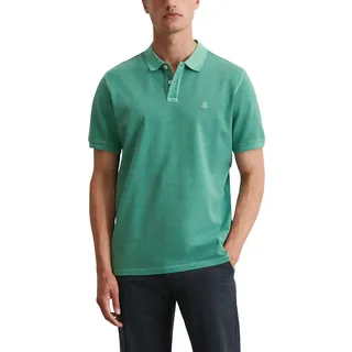 Marc O'Polo Herren, Kurzarm-Poloshirt aus Bio-Baumwolle klassisch, grün (eucalyptus), M