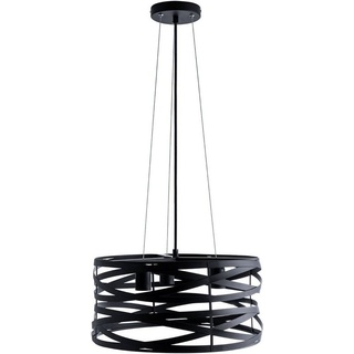 Paco Home Pendelleuchte »SHANNON«, 3 flammig, Leuchtmittel E27 ohne Leuchtmittel, Hängelampe Esszimmer Esstischlampe Metall Korb Ã ̃40cm 3 Flammig, schwarz