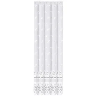 Fertigstore , Weiß , Textil , 450x175 cm , Heimtextilien, Vorhänge, Fertigvorhänge, Fertigstore