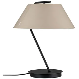 Paulmann Neordic Narve Lampe de Table Max 1x60W E27 Beige/Noir 230V Tissu / Meta - Beige, Schwarz
