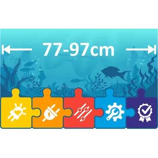 aquaLUMix LED Standleuchte 77 bis 97cm für Aquarien Beleuchtung | Komplett-Set