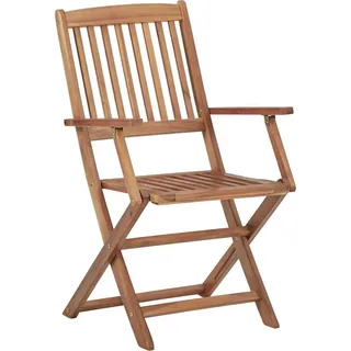 vidaXL Klappbare Gartenstühle 2 Stk. Massivholz Akazie - Braun