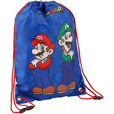 Bild von Lunch Bag Super Mario und Luigi - Atmungsaktiver und Strapazierfähiger Stoff - Kordelzug - Geräumig - Für Leichtgewicht - 29 x 40 cm - Toybags