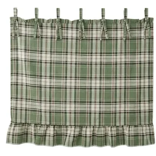 Handgefertigte Ofen-Schürze im Landhausstil, Deko-Vorhang für Backofen aus, Hitzebeständige Ofenabdeckung mit Rüschen Schleifen, Spülmaschinen-Vorhang für Küche Landhaus-Deko (ZKDY40360-Meadow)