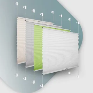 Buseu Plissee Klemmfix ohne Bohren 85x120cm Weiß Faltrollo Plisseerollo | Sonnenschutz für Fenster & Tür, Fensterrollo, Blickdicht, Sichtschutz für Wohnzimmer, Modernes Rollo - einfache Montage