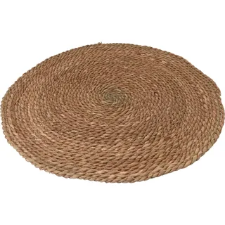 Teppich Ø 79,8 cm Rattan Natur