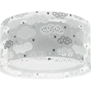 Dalber Deckenlampe kinderzimmer, Deckenleuchte für Kinder Clouds Wolke Grau, Deckenlampe Kinderzimmer, 41416E, E27