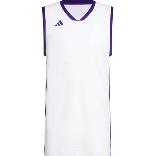 adidas Herren Mens Pulse Speed Bball Jersey Shirt, White/Team Colleg Purple, M
