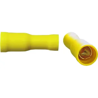 SINUSLIVE Rundstecker vergoldet gelb 4mm2 - 6mm2 10 Stück