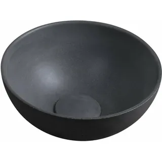 MINOR Betonwaschbecken zum Aufsetzen, Durchmesser 26cm, Anthrazit - Grau