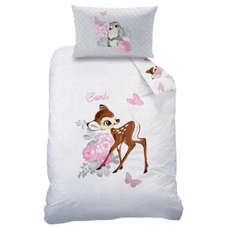 Baby Flanell Wende Bettwäsche Disney Bambi 100 x 135 cm Biber