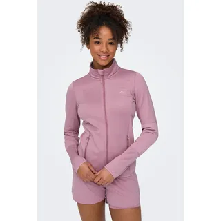 ONLY PLAY Trainingsjacke ONLY PLAY "ONPJETTA HN FLEECE JCK - NOOS", Damen, Gr. L, lila (lilas), Fleece, Obermaterial: 94% Polyester, 6% Elasthan, unifarben, regular fit hüftbedeckend, mit innenliegendem Gummizug, Jacken Trainingsjacke