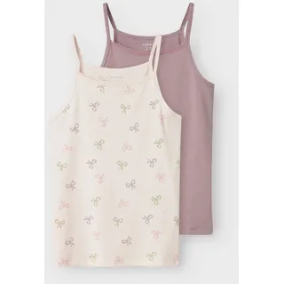 NAME IT Nkfstrap Top 2P Barely Pink Bow Noos, Barely pink Numeric 146 EU