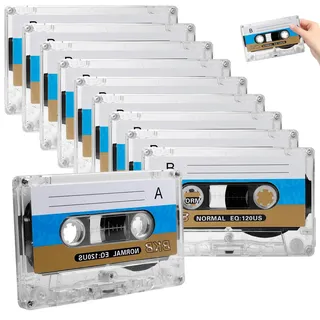 WANDGU 10 Stück Audio Kassetten Leer: WANDGU Recorder CD & DVD Player Cassette für die Aufnahme MC-60 Minuten, Rauscharm, Rauscharm Audiokassetten für Vorträge und Seminare, Alltägliche Aufnahmen