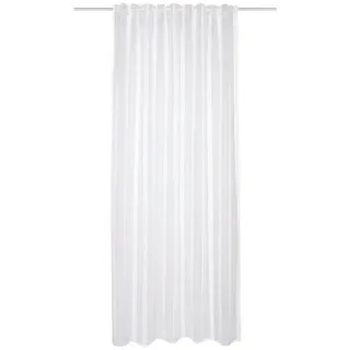 Fertigvorhang , Weiß , Textil , Streifen , 140x245 cm , für Stange und Schiene geeignet , Heimtextilien, Vorhänge, Fertigvorhänge