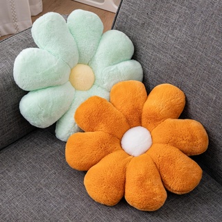 SPIRTUDE 2Pcs Blumenkissen, Blumenförmige Wurfkissen, Blumenbodenkissen, Gänseblümchen Zierkissen, Plüsch-Bodenkissen für Schlafzimmer, Sofa, Stuhl, Dekoration 40cm